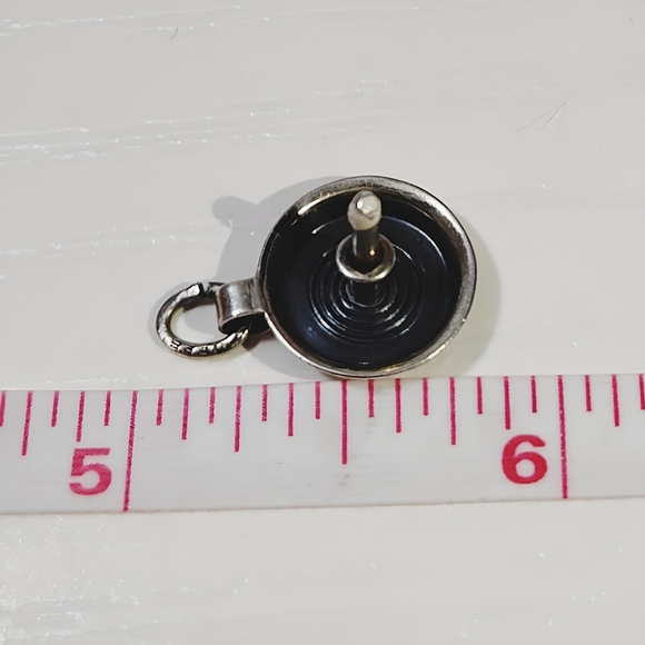 Vintage BEAU Sterling Chamberstick Candle Charm Pendant - Picture 6 of 6